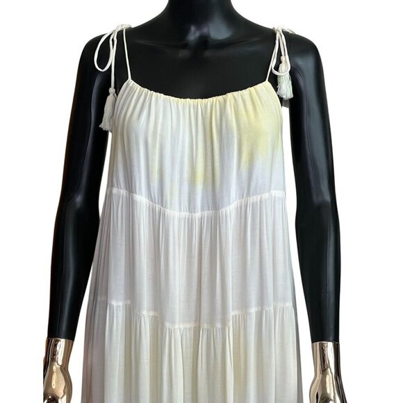 Storia Pastel Tie-Dye Tiered Maxi Dress NWT Medium | Resort Boho Flowing - Picture 7 of 13